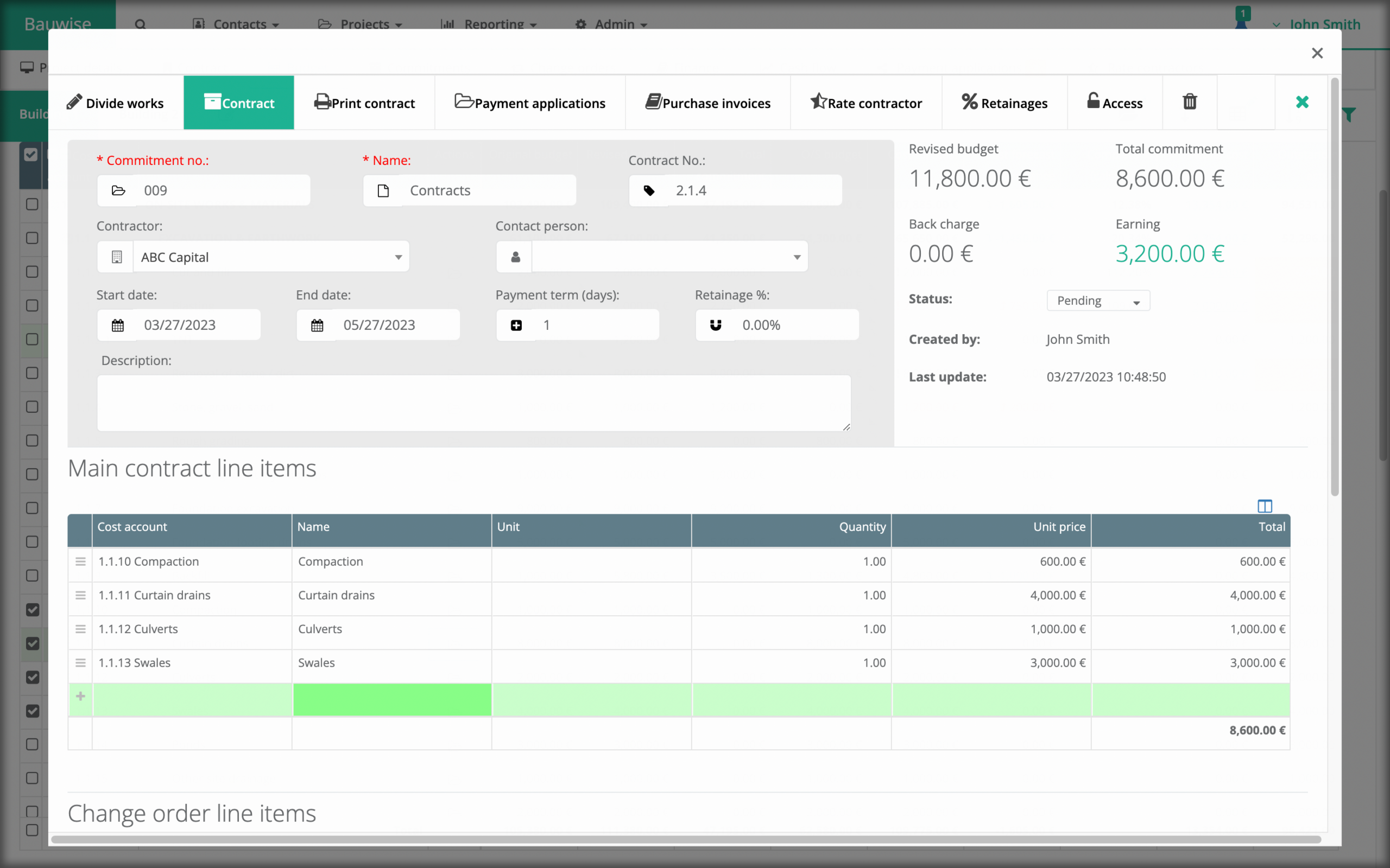 Construction Contract Management Software Bauwise 1773