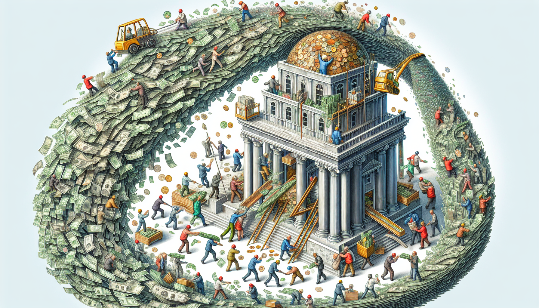 Illustration of construction cash flow